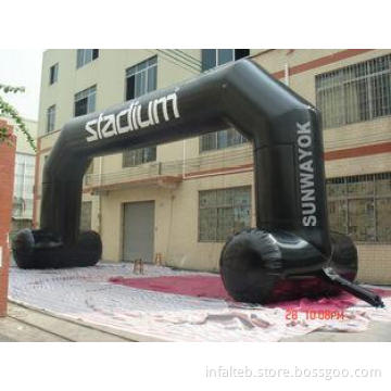 Promotional Large Inflatable Arch , Black Width Inflatable